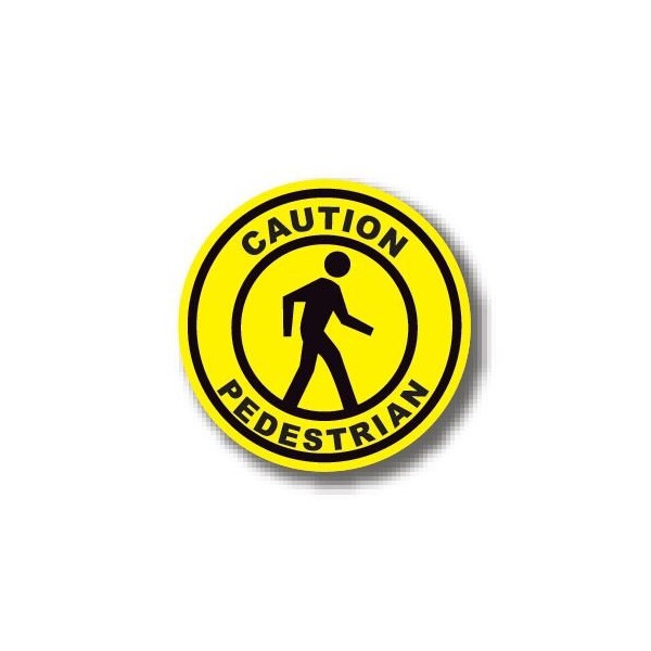 Ergomat 30in CIRCLE SIGNS - Caution Pedestrian DSV-SIGN 900 #1691 -UEN - main